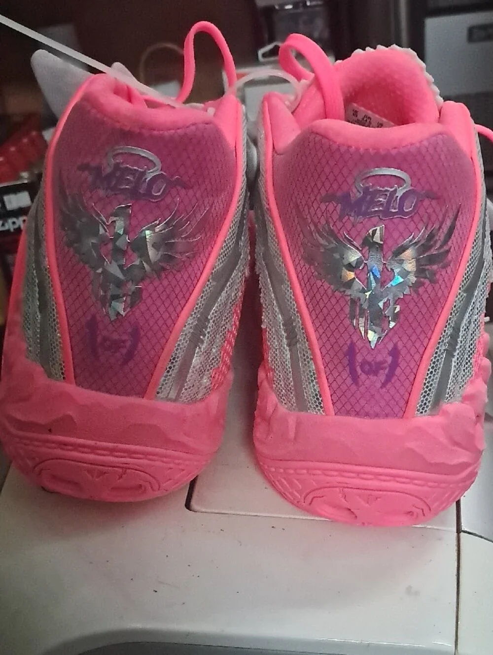 Puma Pink and Silver Men’s Athletic Shoes